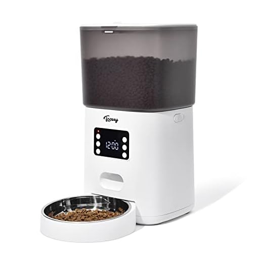 Toozey Automatic Cat Feeders, 6L Timed Cat Dog Feeder Pet Dry Food