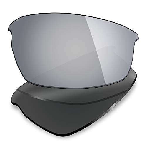 Image of Mryok 4 Pair Polarized Replacement Lenses for Oakley C Wire 2011 Sunglass - Stealth Black /Fire Red /Ice Blue /Silver Titanium