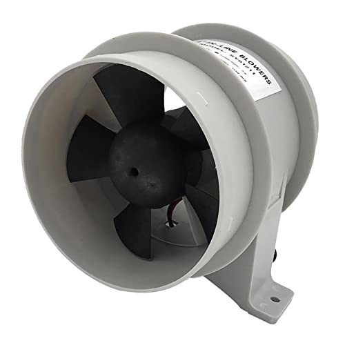 Generic Silent 12V Marine Blower for Water Circulation - 4 Inch Diameter, 4 inch, White