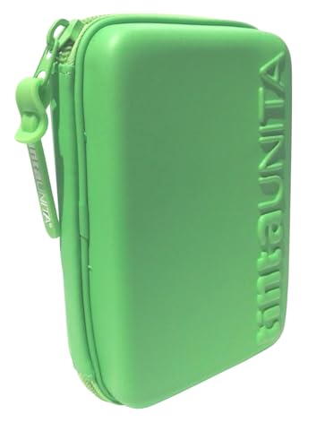 PRESTIGE & DELUXE Trousse scolaire couleur unie Pool Over One Time fermeture éclair complète Vert Fluo + cadeau porte-clé sifflet, multicolore, trousse