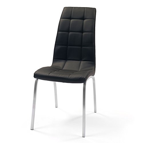 Sillas Comedor Negras Polipiel Marca Homely