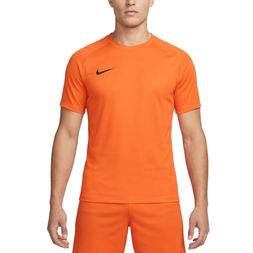 NIKE Dri-Fit Park VIII Maillot De Foot À Manches Courtes pour Homme, Safety Orange/Black, HV8173-819, S