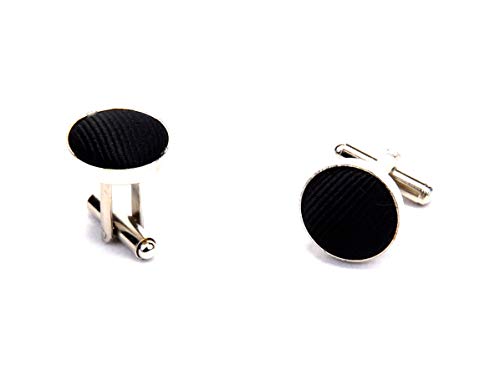 Image of GUSLESON 3.15 inch（8cm） Solid Color Necktie and Pocket Square Cufflinks Sets For Men + Gift Box