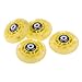 pistro 4 Pcs Wheels with Bearings for Skating Skateboard Spare Game - Yellow