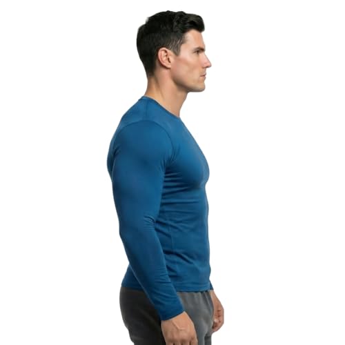 Image of Men's Cool Dry Short Sleeve Compression Shirts, Sports Baselayer T-Shirts Tops, Athletic Workout Shirt
