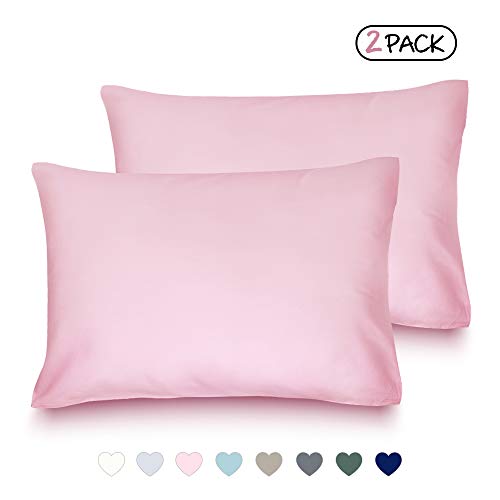LULUSILK Organic Cotton Toddler Pillowcase 14 x 20, Travel Pillow Case with Envelope