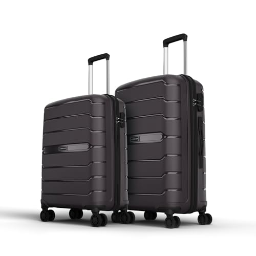 Image of Aristocrat Liberty Set of 2 (Cabin+Medium) Trolley Bags, Saddle Brown
