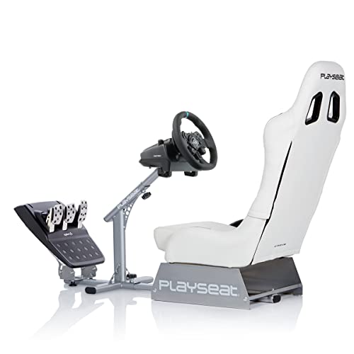 Image of Playseat Evolution Sim Racing Cockpit | Comfortable Racing Simulator Cockpit | Compatible with all Steering Wheels & Pedals on the Market | Supports PC & Console | White