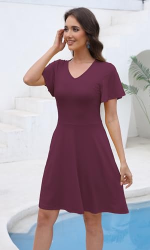 Image of COSSEN Summer Casual T Shirt Dress for Women, Violet Purple, Small