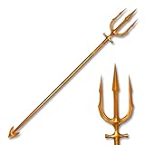 ZKBWFLA Metal Trident Sword, Cosplay Props Available for Collection-Gold