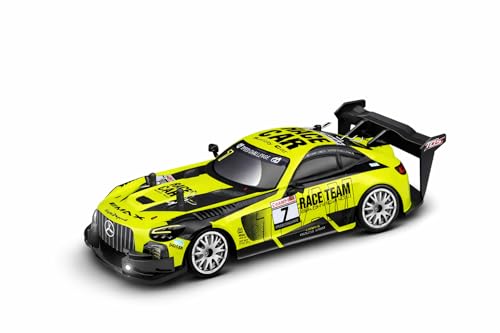 Image of 1:16 or 1 16 RC Drift Car, 2.4GHz Remote Control Racing Car, 4WD High Speed with LED Lights, Proportional Throttle, Extra Drift Wheels for Kids (Neon Green & Black)