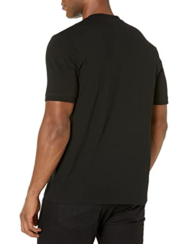 HUGO Men's Ribbed Crew Neck Regular Fit Center Logo T-Shirt2