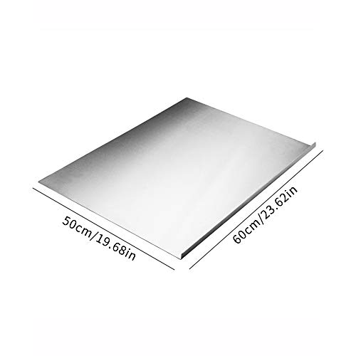 Landhope Large Cutting Board 304 Stainless Steel Cutting Board Metal Baking Mat Non Stick Thick Board Cutting Fruit Vegetable Meat Kneading Rolling Bread Pizza Biscuits Dough Sturdy Kitchen #TOP7