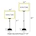 A Frame Sign Holder Stand Poster Stands for Display Floor Standing Sign Holder Adjustable Poster Sidewalk Sign Stand Small Retail Signs Display Stand Indoor for Store Book Shop,8.5x11in,4 Pack Yellow