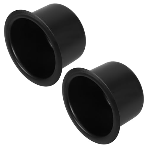 Ipetboom Soporte para Vasos de Acero Inoxidable para Sofá y Coche Inserto Portavasos Negro 2 Piezas Compatible Portavasos de Mesa y Camión Accesorio Automotor Funcional y Estable