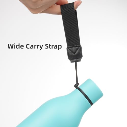 Image of Konokyo Insulated Water Bottle with Strap,25 oz Double Wall Stainless Steel Vacuum Bottles Metal Water Flask,Turquoise