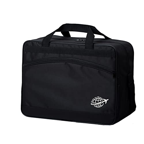 Bambiniwelt Resväska, handbagage, kabinväska, 40 x 20 x 25, 40 x 30 x 20, Ryanair, Wizzair, Svart-Svart, groß (40x30x20)