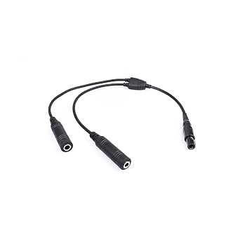 Wirenest Aviation Dual Plug GA to LEMO 6-Pin Adapter Converts General Aviation Headsets for LEMO-Equipped Aircraft Durable, Reliable Audio Connection