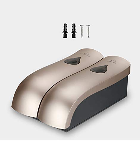 Wall Mounted Soap Dispenser, 3x300ML Manual Refillable Hand Soap Shampoo Lotion Dispenser ， For School Family Hotel Kitchen Bathroom Shower-Gold