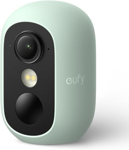 eufy Security eufyCam C35 Wireless Security Camera Outdoor and Indoor Magnetic Mount Colour Night Vision Subscription-Free On-Device Storage IP67 Supports Solar Panel Green (Solo Cam)