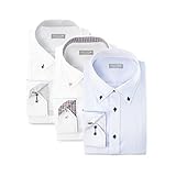 [ドレスコード101] 形態安定 長袖3枚セット 豊富なサイズでピッタリがみつかる デザイン ビジカジ おしゃれ カッターシャツ SHIRT-Z3SET メンズ 18 ワイシャツ 首回り41cm裄丈84cm