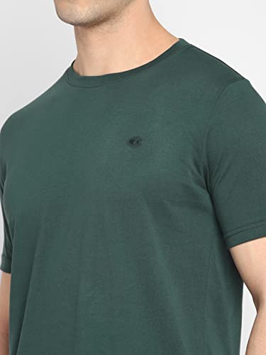 Image of Allen Cooper Men's Super Combed Cotton Rich Solid Round Neck Half Sleeve T-Shirt