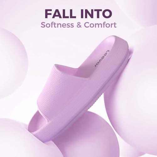 Image of Leevar Cloud Slides for Women and Men - Soft, Comfy, Relax Cloud Slippers, Thick Sole, Non-slip Slides for Men, Easy to Clean, Shower, Swimming, Beach, Indoor and Outdoor Slides for Men