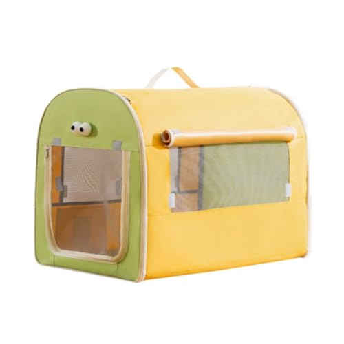 Fenteer 犬用旅行用クレート 犬小屋 犬用クレート キャリーケージ 通気性メッシュ カーシート 犬小屋 猫 子犬 小型犬用キャリーバッグ, S