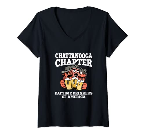 Femme chattanooga chapter tn pour les amateurs de bière t-shirt avec col en v