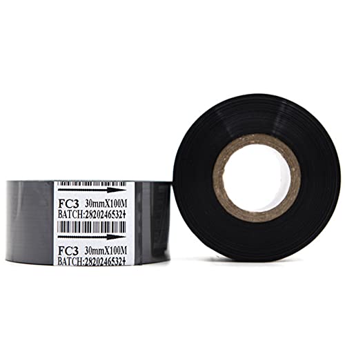 BAR-CODING TECH®, Coding Foil Hot Stamping Foil Thermal Transfer Ribbon for Coding Printer Machine (30 mm x 100 m, Black) -5 Rolls (B095Z752G2) Amazon Price History, Amazon Price Tracker