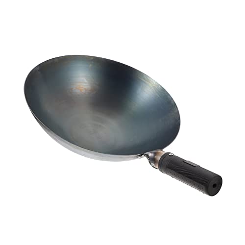 TOPBATHY Wok De Práctico Con Mango Único Para Cocina Profesional Sartén De Freír y Resistente Para Cocinas De Inducción y Convencionales