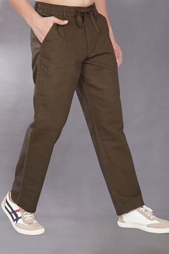 Image of DIVISIVE Men's Relaxed Fit Cotton Linen Blend Trousers