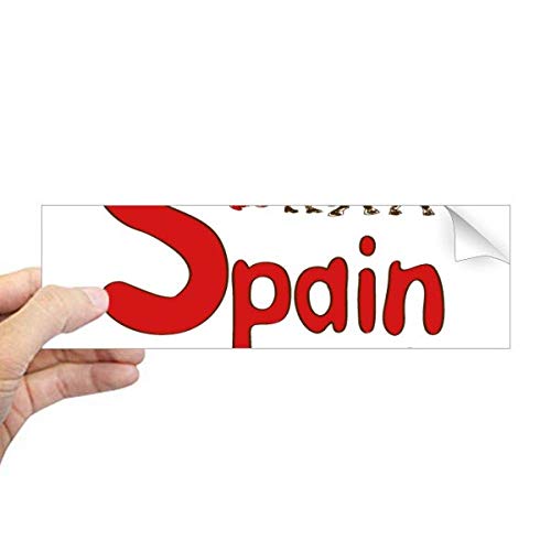 Pegatina rectangular España con símbolo nacional para ventana y portátil
