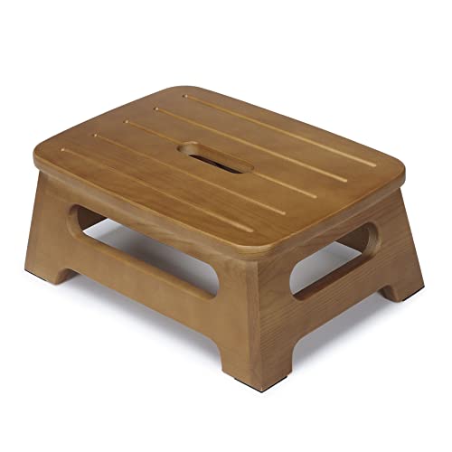 S SEEKINGTAG STEPMD01 Holzbock Tritthocker Helle Walnuss
