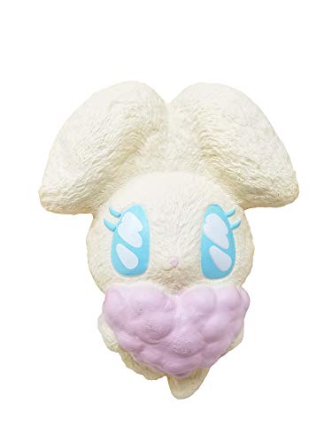 Ibloom Harajuku Rabbit Cute Animal Slow Rising Squishy Toy (Pippi, White, Coconut Scented) for Birthday Gifts, Party Favors, Stress Balls, Play at Home & Relieve Stress with Kawaii Squishies for Kids