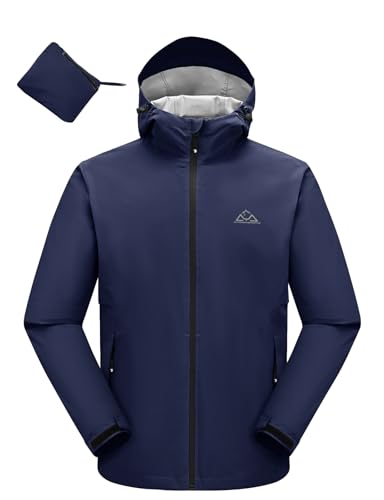 donhobo Outdoorjacke Herren Wasserdicht Leichte Faltbare Regenmantel...