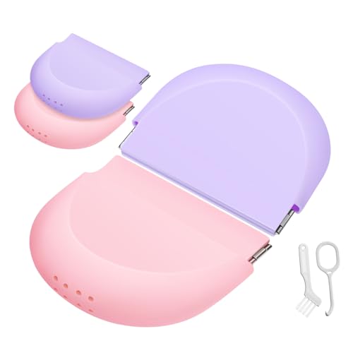 COLLBATH Retainer Case Silicone Storage Box Tight Pinch Closure Compact for Easy Carrying Multiple Colors