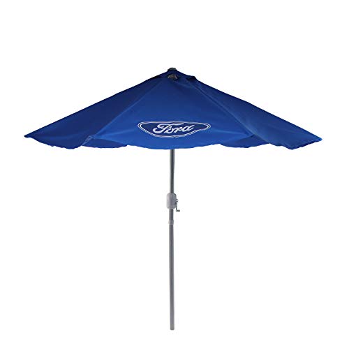 Northlight 9ft Outdoor Patio Ford Umbrella with Hand Crank and Tilt, Blue