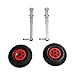 Jeanoko 2Pcs Boat Launching Wheel, Stainless Steel Transom Launching Wheel with Pins, for Inflatable Boats Dinghies Fishing Boats