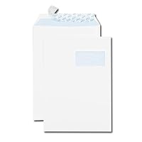 1000 Enveloppes DIN C6/5 Auto-Adhésives Avec Fenêtre – 80g/m² Blanc, Bande Détachable, Rabat Droit Qualité Premium