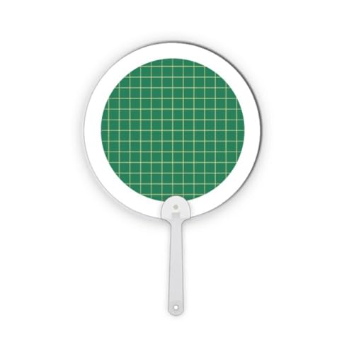 Éventail rond en plastique lavable et résistant à grille verte - 2