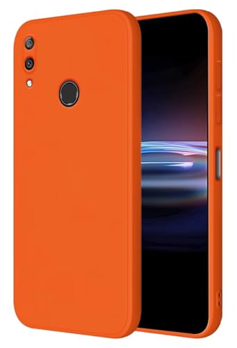 HONLEN Funda Compatible para Huawei Y7 2019 / Y7 Pro 2019 / Y7 Prime 2019 / Y7S Case, (6.26' Inches) Líquida TPU Silicona Cover con Anti-Rasguño, Cáscara Suave Cubierta Naranja