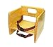 Winco CHB-701 Stacking Booster Seat W/ Waist & Chair Straps, Natural - Wood Booster Seats-CHB-701