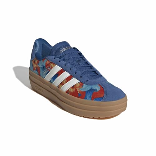 Image of adidas Womens Vl Court Bold Lace Up Sneakers Shoes Casual - Pink