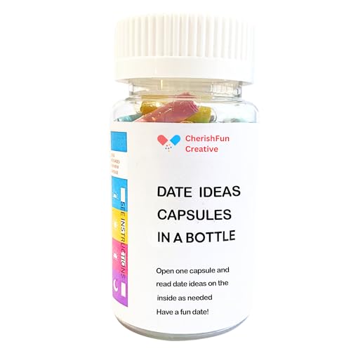 CHERISHFUN CREATIVE 50+ Date Night Ideas Capsules in a Bottle (50pcs+), Couples Gift Ideas from...