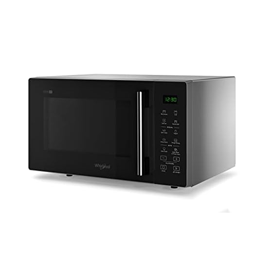 Whirlpool MWP 253 SB - Dimensioni 48,3cm x 41,9cm x 28,1cm, Forno Microonde 25 Litri Con Potenza 900W Microonde E 1000W Grill. Forno A Microonde Con Funzione Yogurt