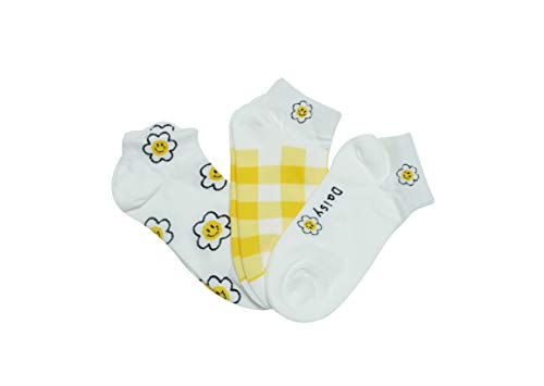 4 Season women Casual flower printed ankle non-skid soft 3Pairs cozy gift crew women cotton socks