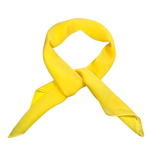 WESTEND CHOICE Square Chiffon Scarves Women Plain Neck Scarf 50s Retro lightweight Bandana Wrap Square women's scarves 65 x 65 cm