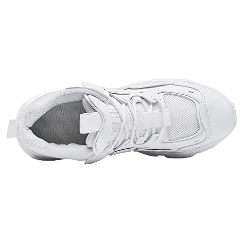 Image of ANUFER Mens PU Sport Shoes Fashion Chunky Sneakers Height Increasing Trainers