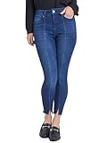 Royalty for Me Women's High Rise Skinny Jean with Front Seam and Slit Detail Lifestyle Collection, Midnight Sky Blue, 12